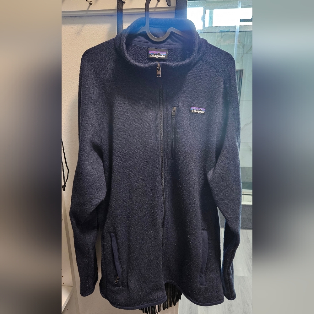 Patagonia Better Sweater Fleece Jacket Navy Blue Zip Up Sweater XXL